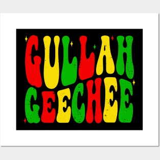 Retro Gullah Geechee Cultural Pride Colors Posters and Art